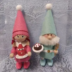 店舗限定品 ノルディカニッセ 2023 ツリー帽子のサンタ&男の子セット