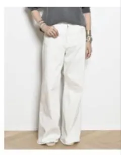 MADISONBLUE ホワイトサルエルデニムパンツ 00 マディソンブルー