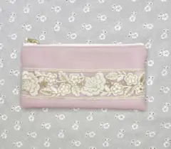 NO.472☻ インド刺繍リボンポーチ (M) NO.472☻ インド刺繍リボンポーチ (M) - メルカリ