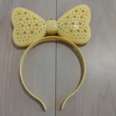 ライト付きミニーマウス風　カチューシャ イエロー
