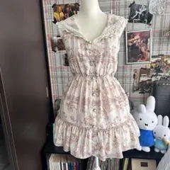 希少】リズリサ ヴェント期 パフスリーブ 花柄 ワンピース 姫カジ