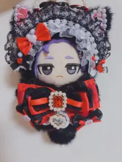 ぬい服 ちびぐるみ10cm 可愛いレースリボンお姫様猫 パール付き着せ替え服