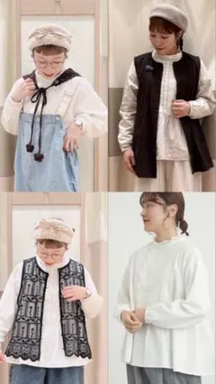 【新品】サマンサモスモス 前立てレース切替ブラウス