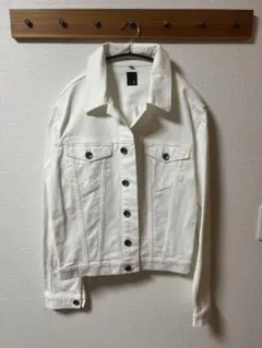 C+ シープラス ホワイトデニムジャケット Lサイズ　イタリア製