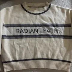 RADIANT PATH ロゴ入りニットセーター 長袖