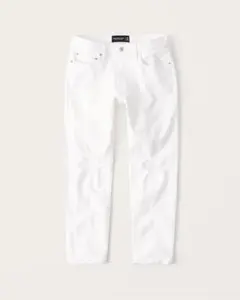 ◆アバクロ◆リップドスキニークロップジーンズ◆ホワイト・31W/32L◆