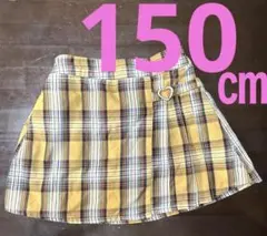 チェック スカート　ベージュ　150のサムネイル