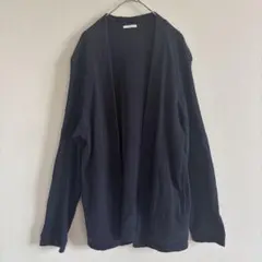 GU ワッフル カーディガン 綿100% M ブラック オーバーサイズ美品