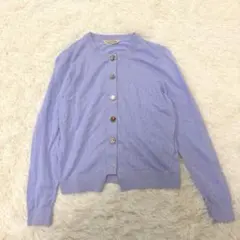 トラッゾドンナ　ビジューボタン　カーディガン　薄紫　長袖