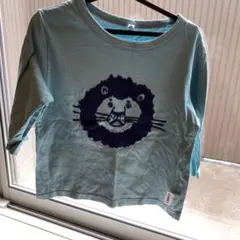 マーキーズ　ライオン　 水色グリーン　七部袖Tシャツ 120