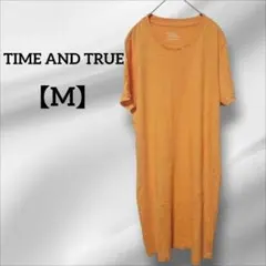 TIME AND TRUE【M】 オレンジTシャツ ロング