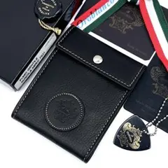 未使用✨オロビアンコ 3つ折りカードケース レザー 牛革 コンパクト ブラック