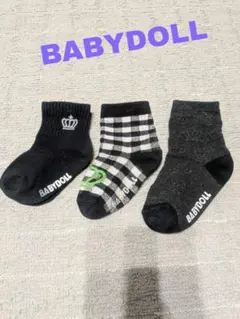 BABYDOLL BDクルーソックス 3足 セット 13〜16cm