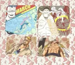 ONE PIECE マルコ　白ひげ　アートコースター クリアカード