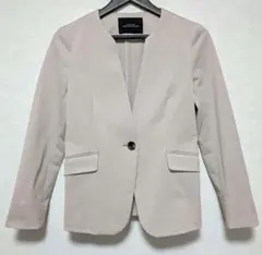 GREEN LABEL RELAXING✨ ノーカラージャケット ピンクベージュ