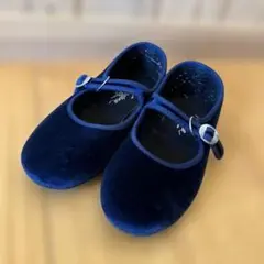 ❣️ラカデナ　ネイビー ベルベット ストラップシューズ　19〜20㎝くらい