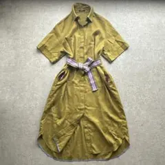 極美品✨PSポールスミス シャツワンピース ベルト 比翼 38