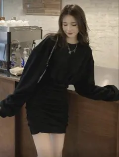 SHEIN ドロップショルダーワンピース