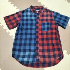 DUFFER INDIGO チェック柄 半袖シャツ Lサイズのサムネイル