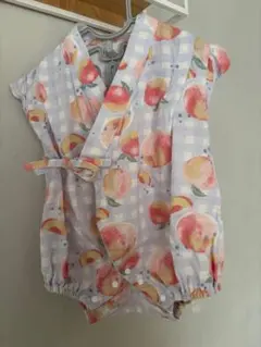 ベビー甚平　桃柄