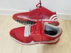 adidas メンズ ゴルフシューズ 26.0cm レッド ソフトスパイク 軽量