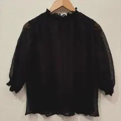 Ciao シースルーブラウス 黒