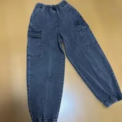 美品★GU kidsデニムカーゴパンツ　Mサイズ
