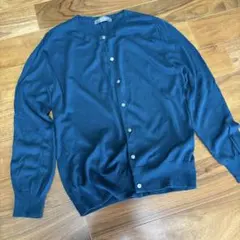 UNITED ARROWS カーディガン　ネイビーグリーン　美品　ブルーグリーンのサムネイル