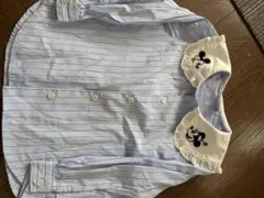 petit main ミッキー、ミニー刺繍 長袖シャツ 110cm