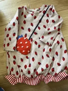 さぼてん様専用！ベイビーチア いちごワンピース　90