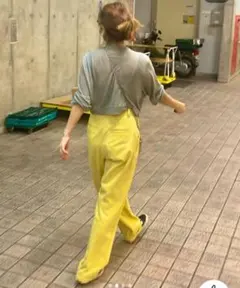 FREAK'S STORE ポンチスラックスイエロー