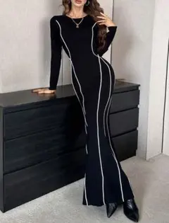 美品✨ニットワンピース　ブラック