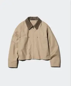 ジップアップショートジャケット ベージュ