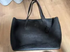 コーチ 黒 レザートートバッグ