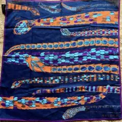 BVLGARI オクトパス柄 スカーフ 5周年記念ポーチ付き