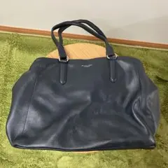 ブラックレーベルクレストブリッジ　オールレザートートバッグ　ネイビー