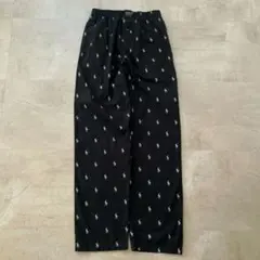 POLO RALPH LAURENポニー総柄パジャマパンツブラックコットンМ相当