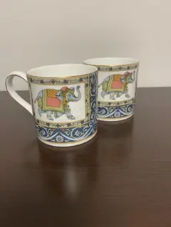 2点セット】ウェッジウッド ブルーエレファント 置き時計 オクタゴナル