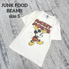 【ジャンクフード ビームス】Tシャツ ミッキー プリント S ホワイト USA製のサムネイル