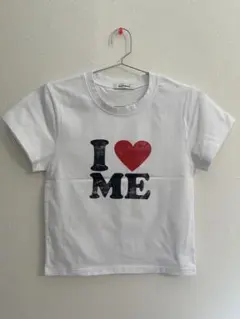 新品I ❤️ ME プリント ホワイトTシャツ韓国製　Kpop 空港コーデ