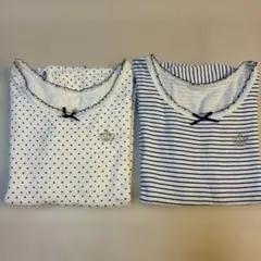 アンダーシャツ2枚セット（ドット・ストライプ）