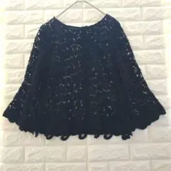【匿名配送】総レーストップス　ブラック　上品