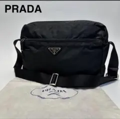 超希少✨ PRADA メッセンジャーバッグ 三角ロゴ 黒 ナイロン レザー PRADA プラダ トライアングルロゴ ナイロン メッセンジャー