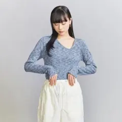 【売切れ商品】コットンテレコ カスリ リブカットソーのサムネイル