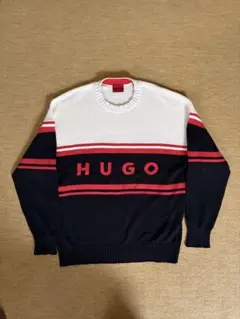 イタリア製 HUGO BOSS ウール ニット セーター 羊毛 ネイビー - メルカリ