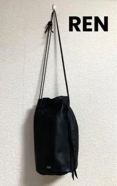 REN レン　レザーバッグ　レザーポーチ　ショルダーバッグ　巾着のサムネイル