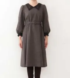 JILLbyJILLSTUART✳ラメツイード　襟付　ワンピース