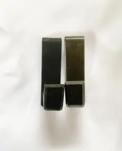 金属製フック 2色セット、マット黒と光沢のある黒