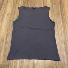 UNIQLO ボートネックノースリーブT ダークグレー