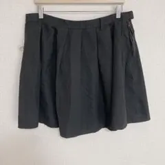 ソーシャルコリジョン【2X】ミニスカート プリーツ 黒 ゆったり ビッグサイズ